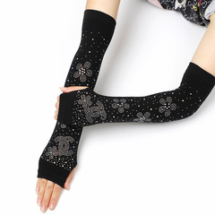 半指長手套秋冬韓版新款手套街舞上網手套露指針織手臂套