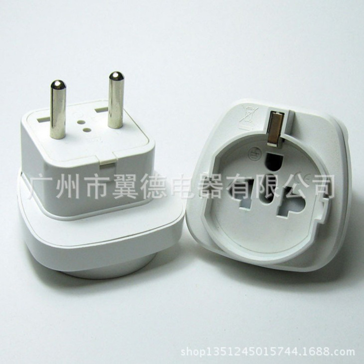 翼德美规转欧规转换电源插头 欧标法标德标旅行转换头 欧式转换器