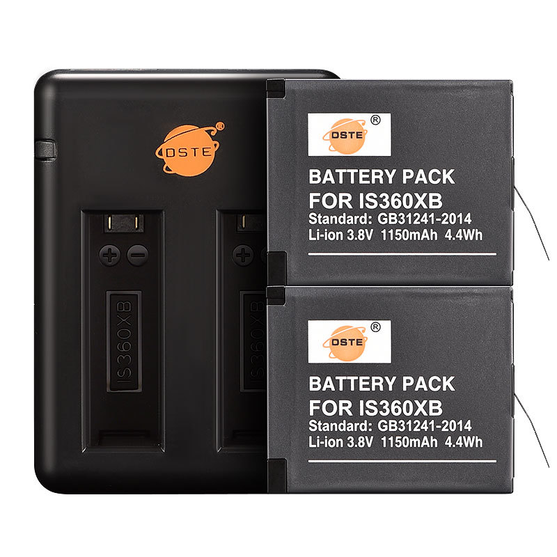 蒂森特 Insta360 VR360°專用電池 全景數碼攝像機 兩電壹充套裝