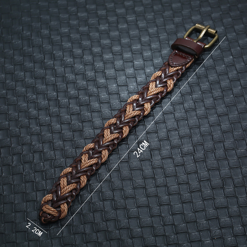 New vintage woven leather bracelet simple menu0027s jewelry leather bracelet