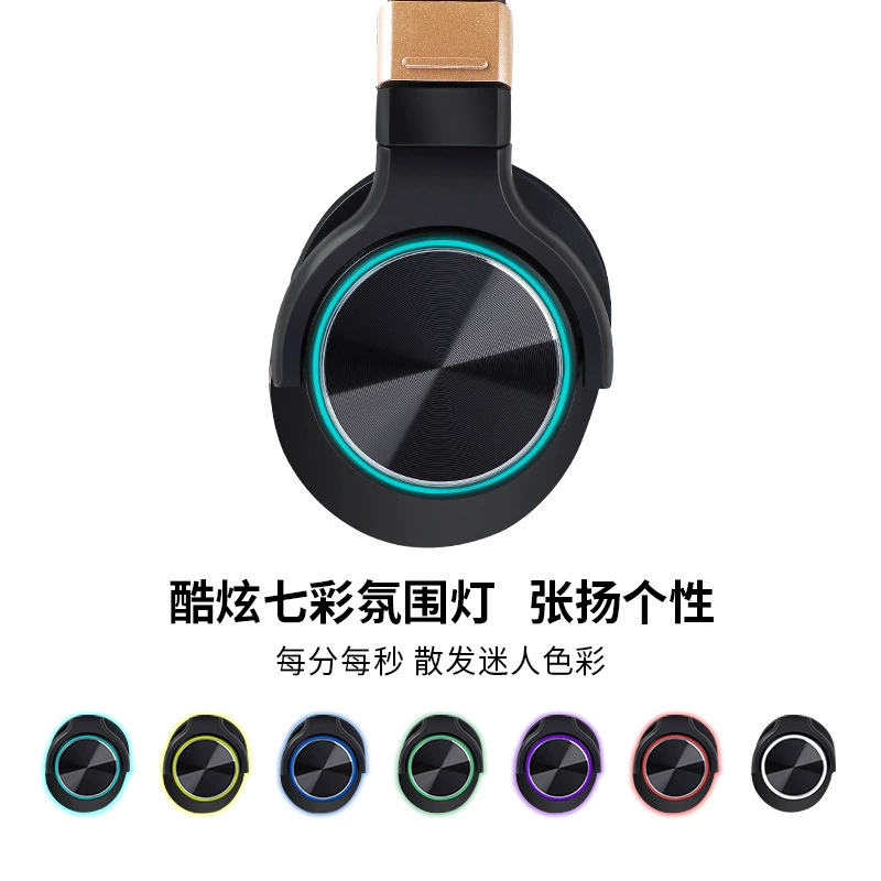 Популярное в странах мира Bluetooth-гарнитура 5.4 с подсветкой, микрофоном, игровая музыка, длительный срок службы аккумулятора, гарнитура для мобильного телефона