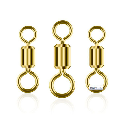 Lakeside High-Speed Competitive Eight-character Ring 8 Mother and Son Rings Gold-plated Rotating Rings Strong Tension Fishing Tackle Small Accessory Wholesale