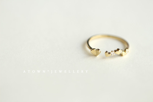 S925 sterling silver plated 14K gold platinum women's open ring ring adjustable tail ring exquisite hollow retro feel delicate