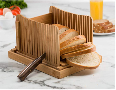 新款竹制早餐面包切片切板套装