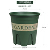 Plastic round resin, flowerpot for growing plants, increased thickness