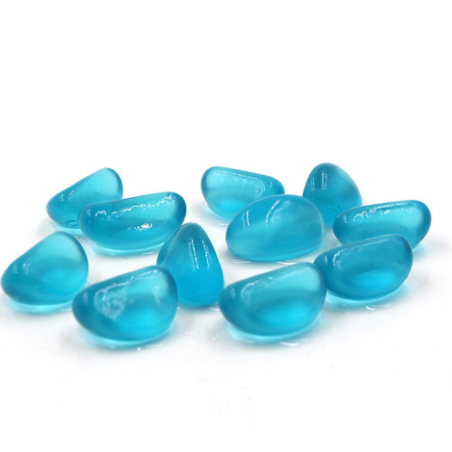 [Landscaping stones] Aquarium landscaping blue cashew glass beads fluorescent stone sapphire crystal stone