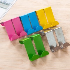 Z-shaped Hook Colorful Door Rack Back Hook Creative Alloy Metal Nailless Invisible Door Back S Hook Clothes Hook 2-Pack
