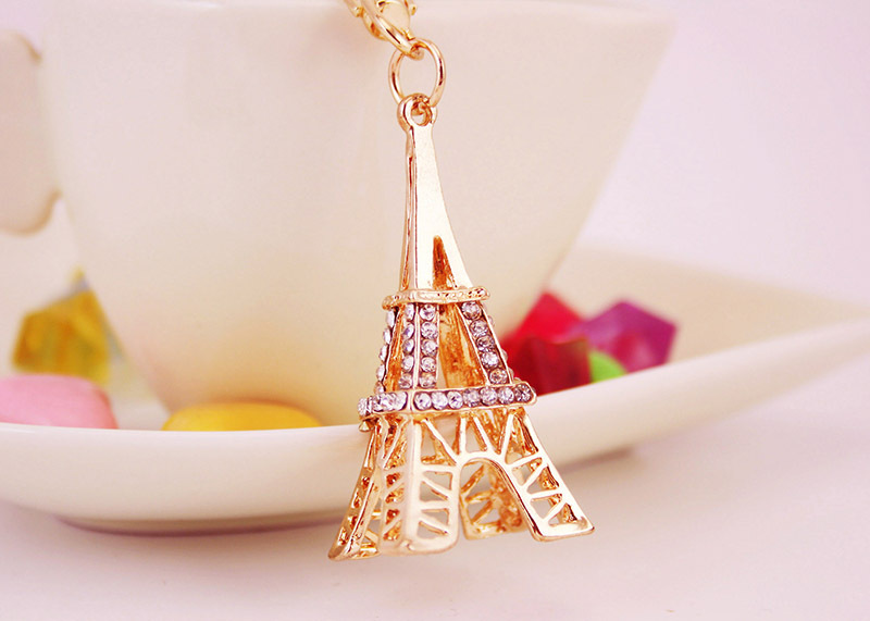 Llavero Creativo De La Torre Eiffel Del Diamante De Las Manualidades display picture 8