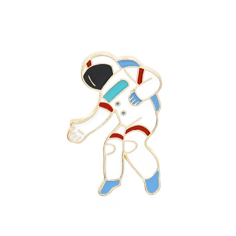 Universe Space Series Creative Astronaut Rocket Planet Brooch display picture 10