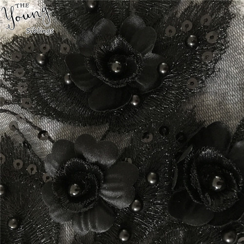 Embroidery three-dimensional hot diamond beads lace collar sequin accessories DIY applique clothing patches lace accessories wholesale