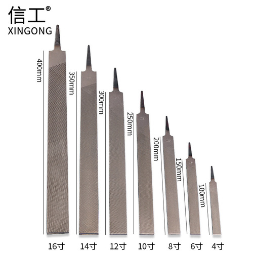 Letter file, steel file, fitter's large plate file, mold file, flat file, coarse\medium\fine teeth 6/8/10/12/inch