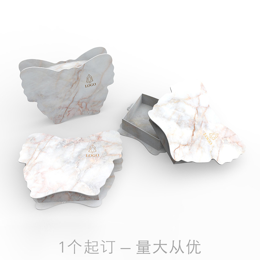 网红同款耳饰礼物盒定制浪漫蝴蝶形糖果盒高档硬盒创意礼品盒定做