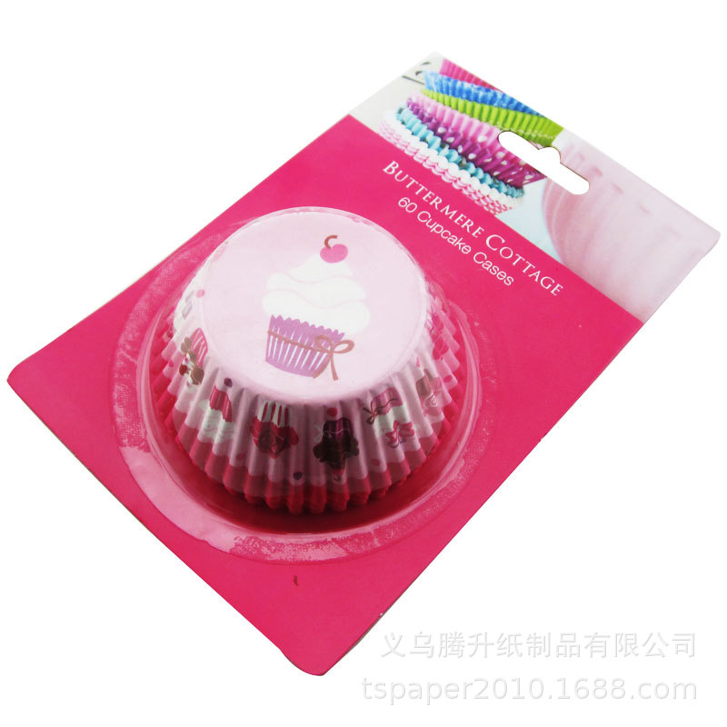工厂热销60个复活节系列蛋糕纸托 防油耐高温吊卡装节日蛋糕杯