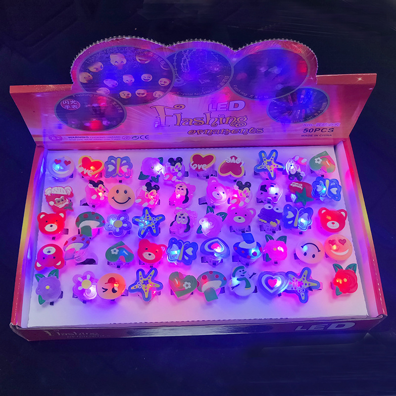 帮手描述图:闪光软胶戒指 发光戒指 发光手指灯 闪光手指灯圣