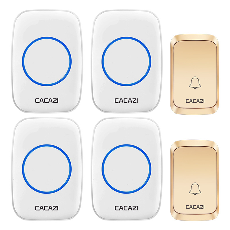 远距离无线门铃智能遥控电子门铃无线家用二拖四接收不用电池呼叫