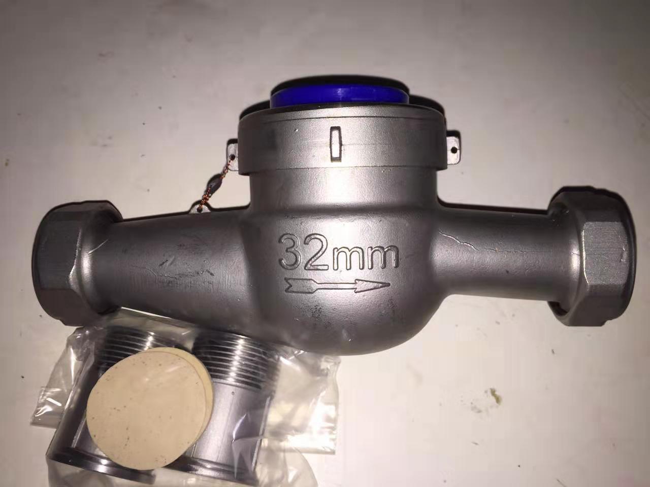 304不锈钢水表 丝口螺纹干式旋翼式冷热水表 耐酸碱 耐腐蚀DN32