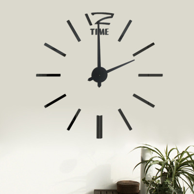 DIY大钟镜面挂钟 3d立体厂家直销 太阳机芯超大自粘 亚马逊热销款