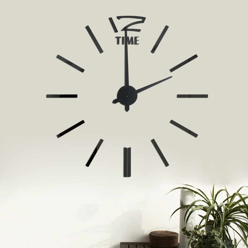 DIY大钟镜面挂钟 3d立体厂家直销 太阳机芯超大自粘 亚马逊热销款