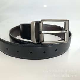 厂家直销雅士邦YT-M0093翻转扣商务两面用真皮皮带扣头可反转腰带