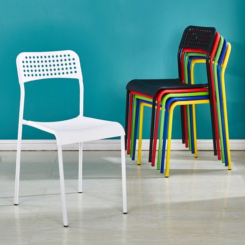 Leisure portable office meeting computer plastic chair back chair modern hotel hollow outdoor chair training chair