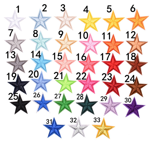 Factory direct selling five-pointed star fashion badge jeans sub-decoration repair subsidy can be ironed trend badge