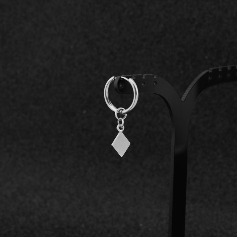 Men's Gender 1 Piece Simple Style Geometric Polishing Stainless Steel Drop Earrings