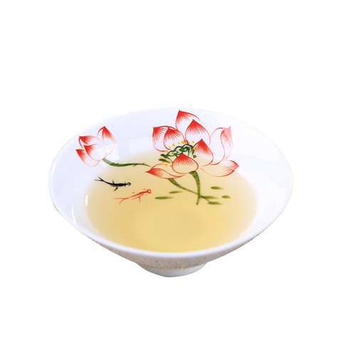 Dehua ceramic bamboo hat cup, imitation hand-painted high white porcelain tea cup, thin blue and white tea cup, tea cup, plum, orchid, bamboo and chrysanthemum