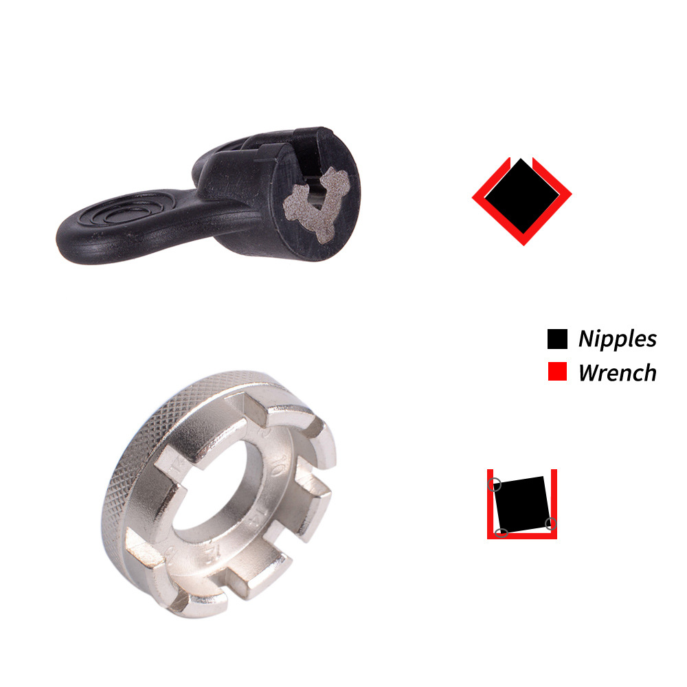 ZTTO rueda de bicicleta de montaña llave de radios rueda de bicicleta alambre de acero anillo de rueda de acero herramienta de desmontaje de tiras de alambre