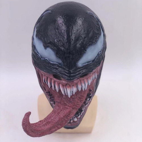 Latex Venom 2 mask cosplay Avengers 4 hero headgear Halloween horror hero villain Venom headgear