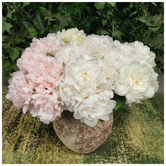 歐式仿真花束 無葉五頭牡丹4號 家居裝飾假花 婚慶場地布置道具