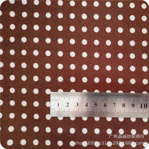 Polyester wave dot printed cloth peach skin velvet 0.6 dot printed…