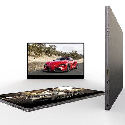 超薄cnc铝15.6雷电3手机一线通USBC便携式显示器外壳套料件直销