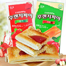 韓國進口食品海太蘋果/草莓派餅干糕點夾心休閑零食192g 一箱12個