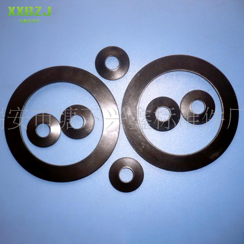 厂家供应 蝶形垫圈 弹簧钢 65Mn氧化发黑处理标准蝶形弹簧垫圈