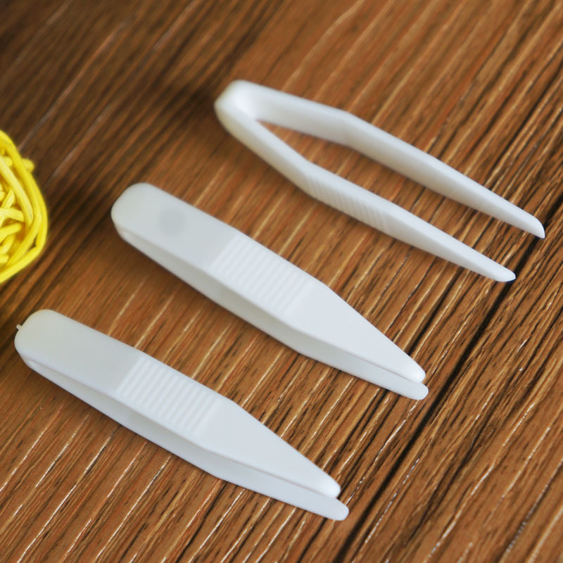 镊子Y叉双眼皮贴辅助叉白色塑料PP防滑面膜夹子彩妆工具批发