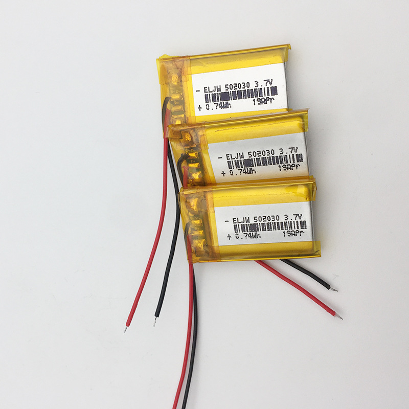 502030聚合物电芯3.7V 200mAh 指纹锁 LED灯 电子称 电动牙刷电池