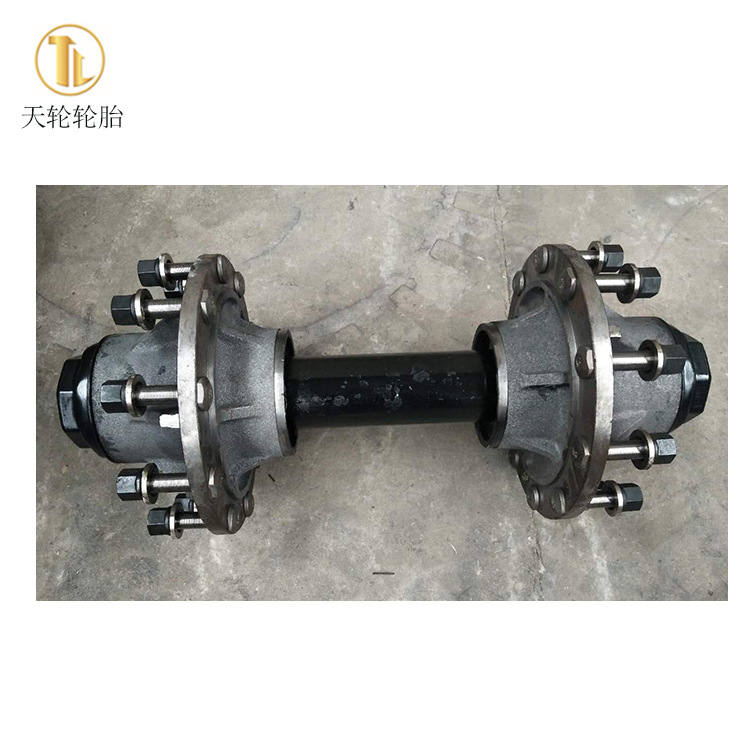 拖车车桥轻重型拖车轴轮胎10-50吨来图可加工