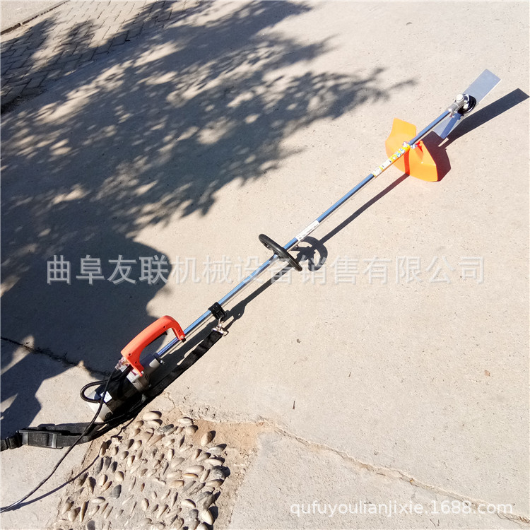 果园草坪割草机 四冲程背负式除草机 侧挂式汽油收割机59