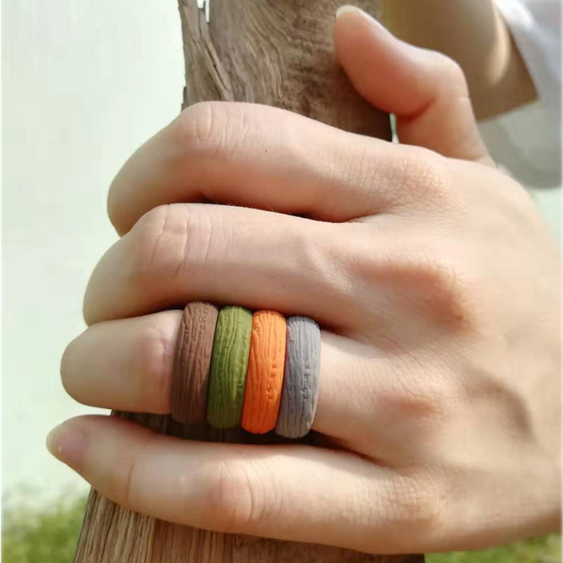 Unisex Gender Fashion Style Fashion Solid Color Silica Gel Rings