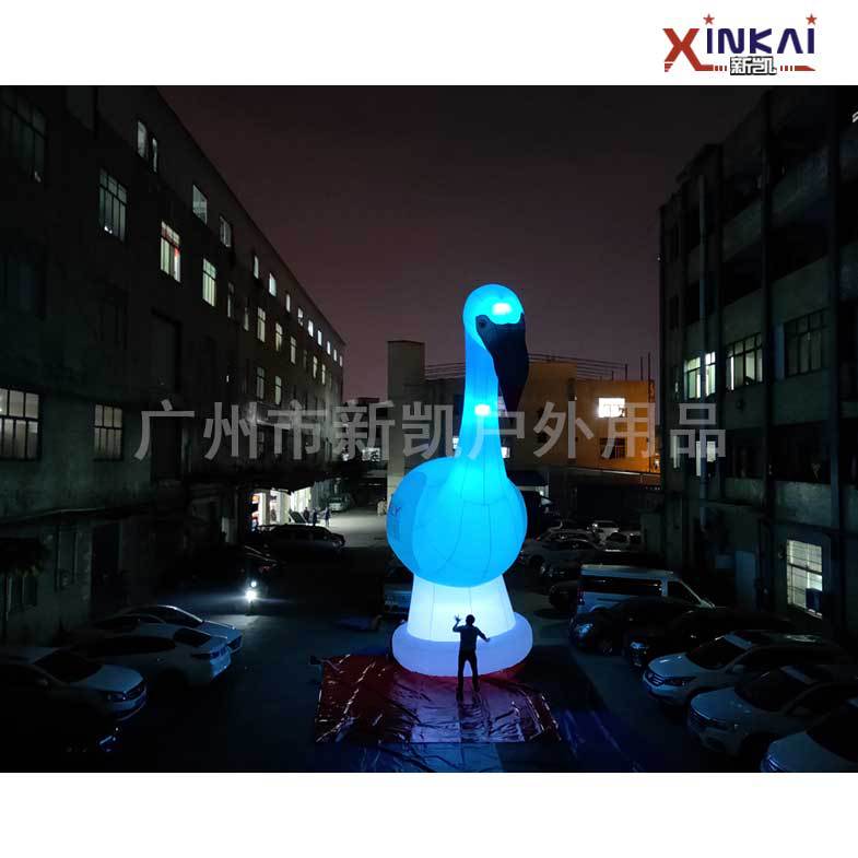 巨型充气仿真LED灯光10米高火焰鸟 户外大型灯光展览 火焰鸟气模