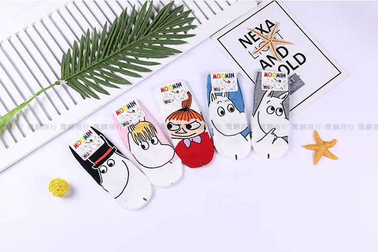 Anime Women Socks Snufkin Sock Figure Print Little My Hippo Cute Funny Cotton Absorb Sweat Breathable Comfort Calcetines Mujer comfort women socks