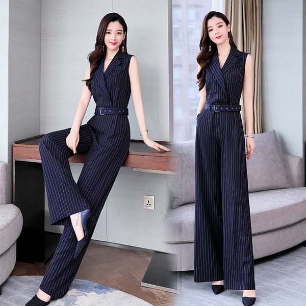 Broad-legged pants suit fashion two-piece summer suit new style 