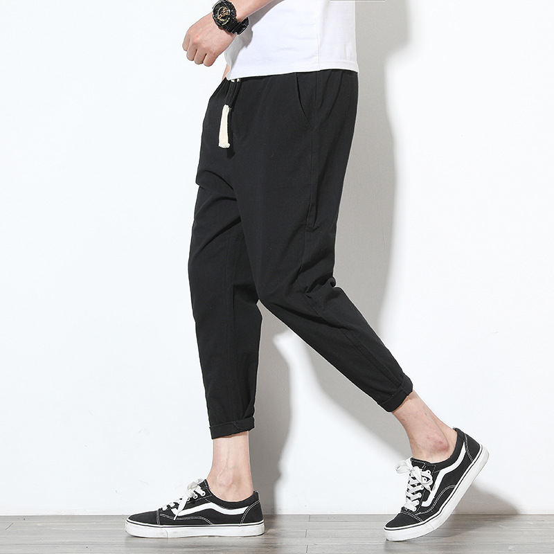 Men'S Leggings Sweatpants Harun Pants Slim 9-Point Pants Shorts 7-Point Pants Student Pants