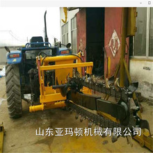 拖拉机带动双链条硬土冻土开沟机果园农用高效率开槽机厂家直销