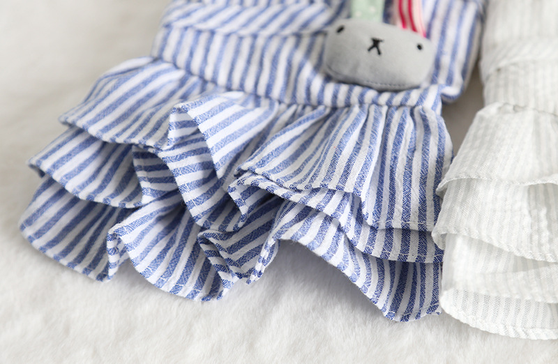 蕾丝兔条纹蛋糕裙