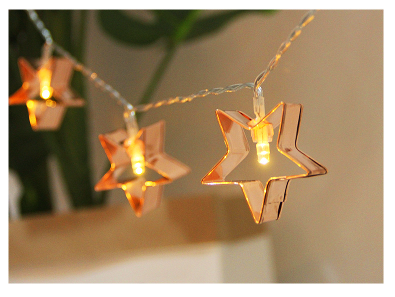 Fashion Star Heart Shape Plastic Party String Lights display picture 2