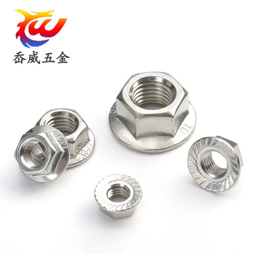 304 stainless steel flange nut with toothed flange nut anti-slip nut M3M4M5M6M8M10M12M14M16