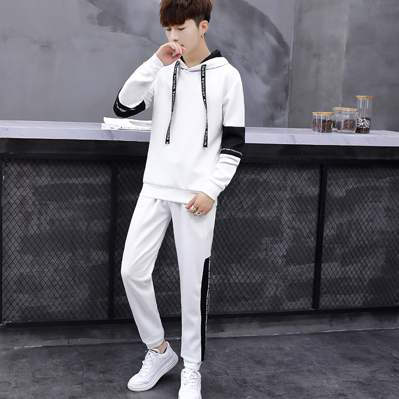 2019 Spring new pattern suit Men's Sweater Young men Korean Edition Self cultivation fashion Chaopai Versatile Hooded Men's sweater