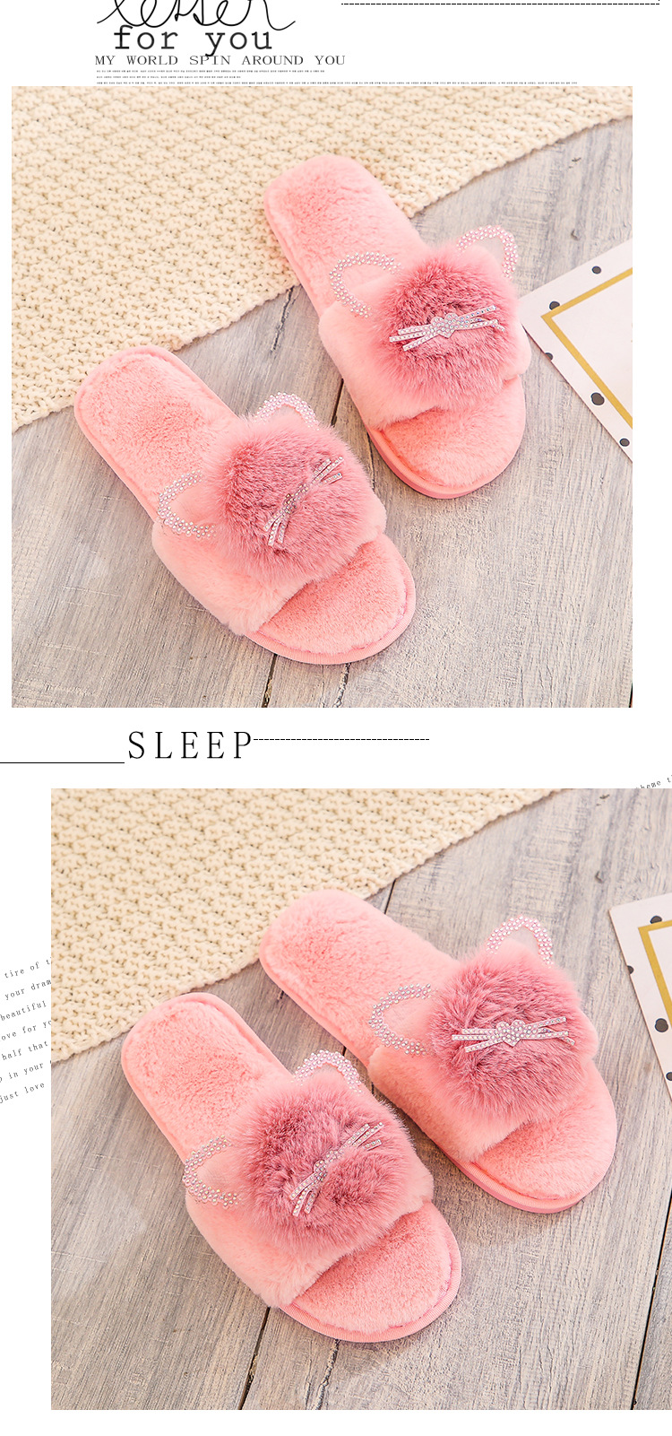 non-slip warmth plush slippers   NSPE20075