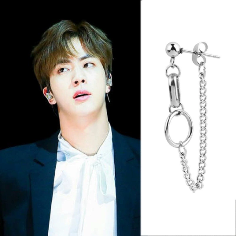 Серьги из титана и стали, стиль BTS DNA V Jinsheng Kim TAE HYNG, простота в одной линии